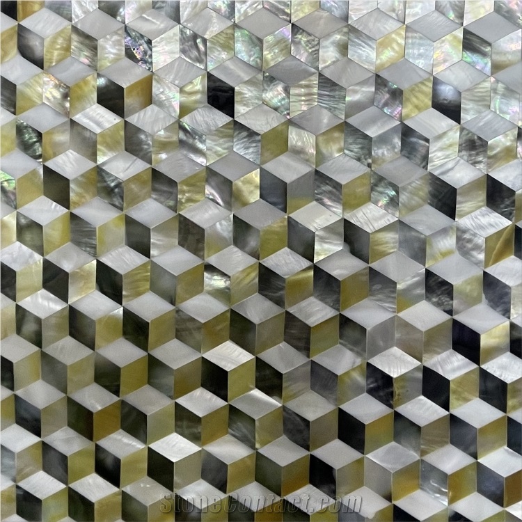 Decorative Wall Tiles Natural Mother Of Pearl Shell Mosaic Tiles