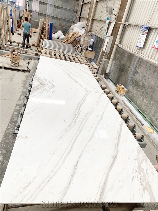 Book Matched Volakas White Marble Slabs