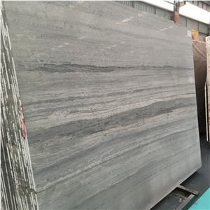 Chinese Cheap Blue Wooden Marble Rough Slabs