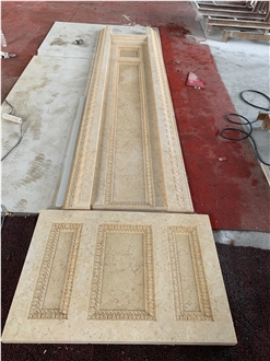 Hand Carved Beige Marble Door Surrounds Frame