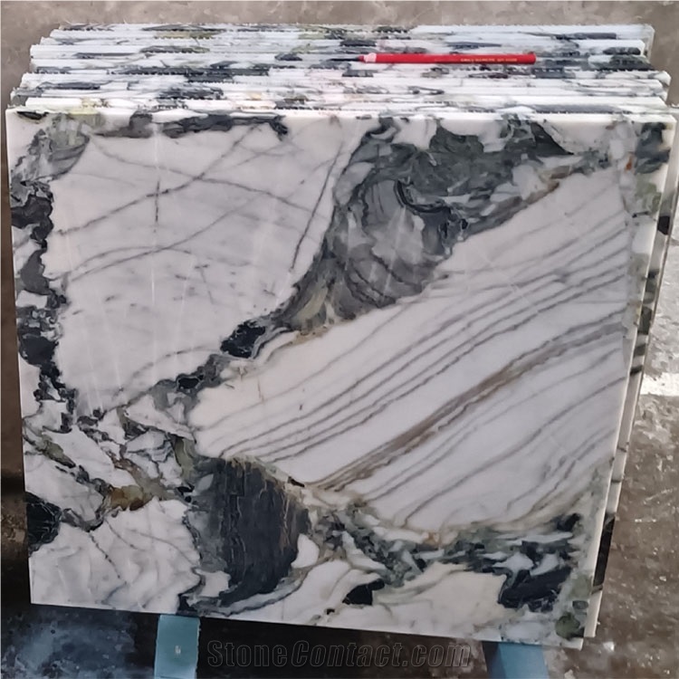 Luxury  Ice Green Marble Tiles Slab For Hot Sale