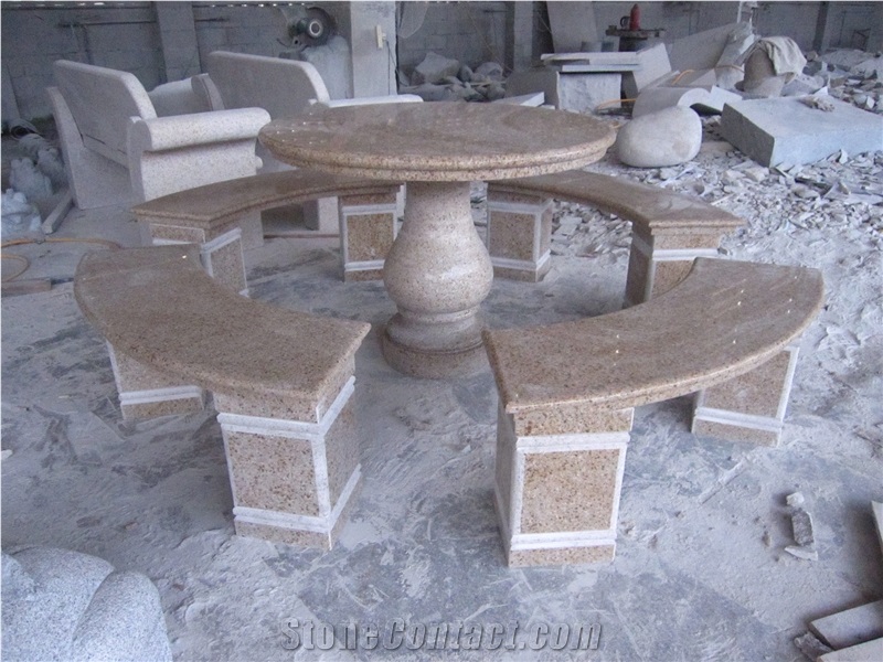 Promotion Price Garden Stone Outdoor Tables And Chairs