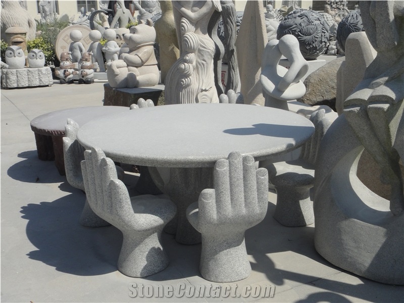 Promotion Price Garden Stone Outdoor Tables And Chairs