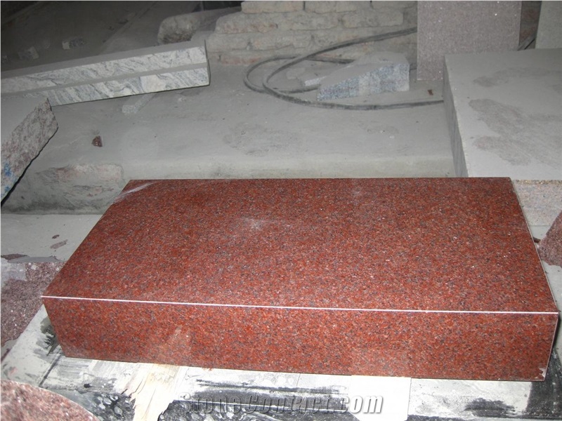 Romanian Cemetery Imperial Red Granite Headstone