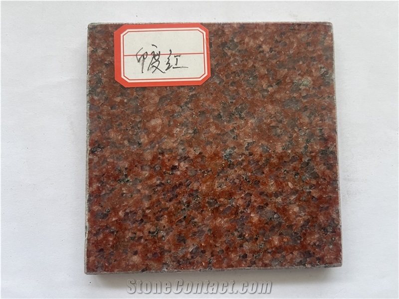 Upright Imported Imperial Red Granite Gravestone