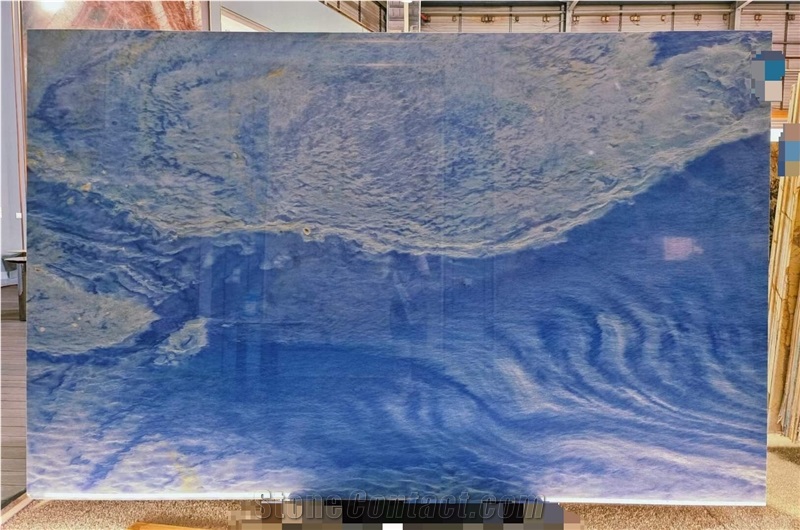 Azul Imperial Quartzite Slabs For Home Decoration