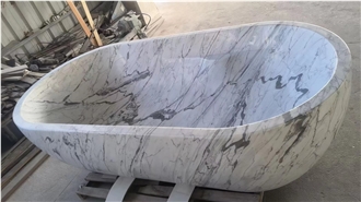 Hand Carve Natural White Marble Bathtub Stone Bath