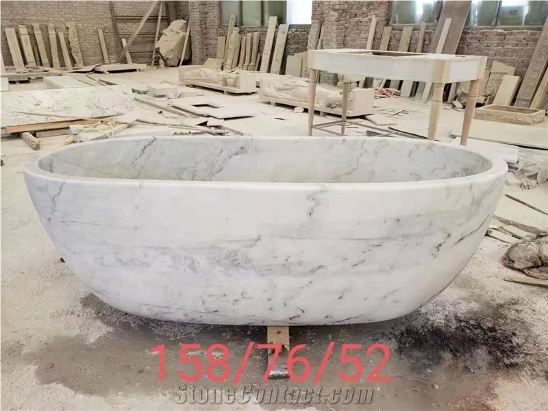 Hand Carve Natural White Marble Bathtub Stone Bath
