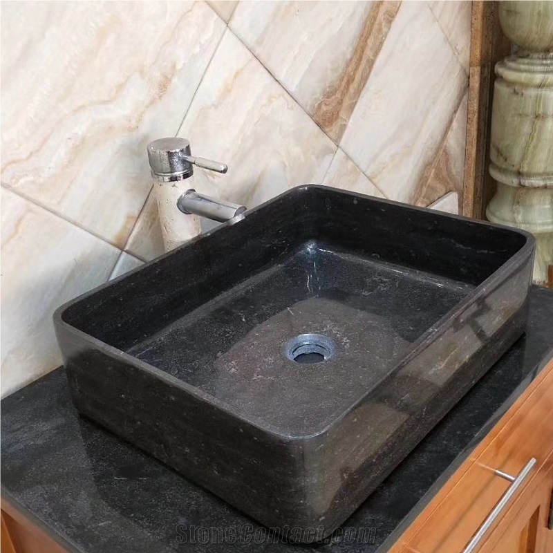 Blue Limestone Bathroom Wash Basin