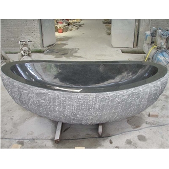 China G654 Granite Bathtub Polish Inside Nature Outside