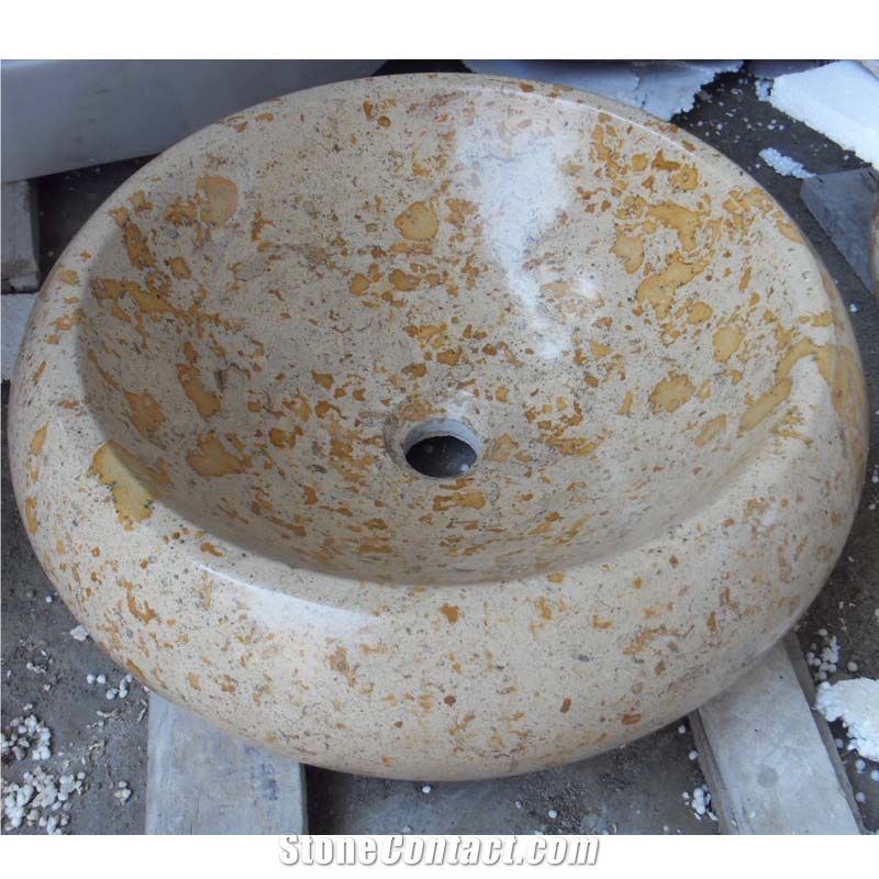Classica Beige Marble Sink Polished 42X42x14cm