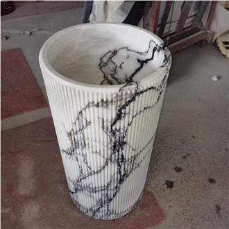 Lilac Marble Pedestal Sink 42X42X85CM