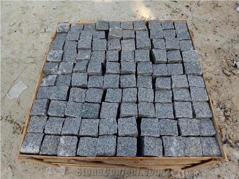 China New G603 Granite White Split  Cube Stone