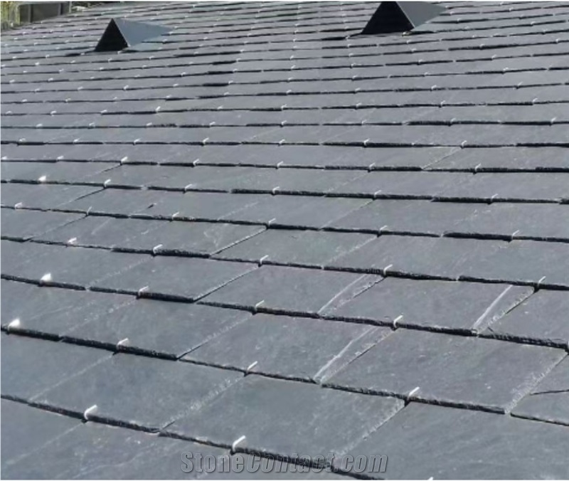 High Quality Natural Black Slate Tiles For Stone Roofing