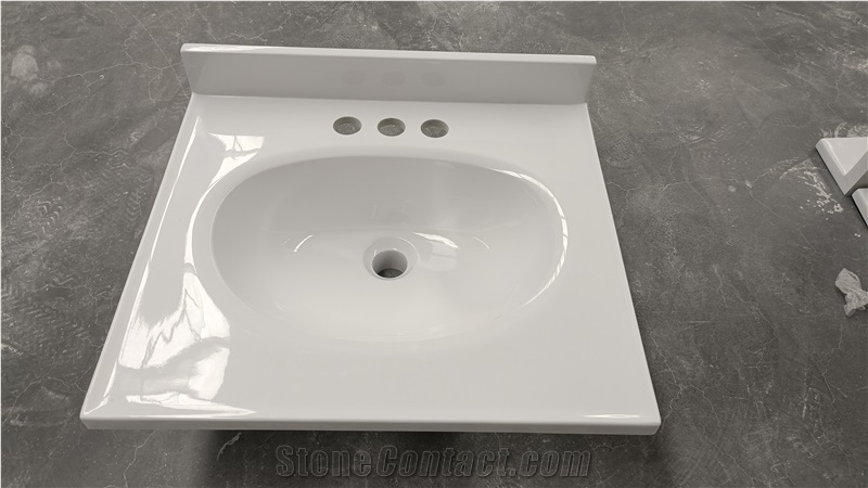 Double Sink Cultured Marble 61X22 Vanity Tops