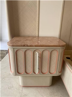 Tea Rose Marble Bath Top