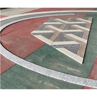 Granite Paving Stone Pattern Set Tiles For Exterior Walkway Design