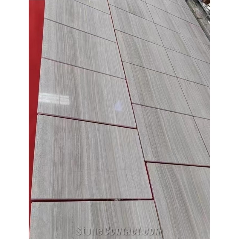 Teakwood White Marble Tiles For Interior Wall Decoration