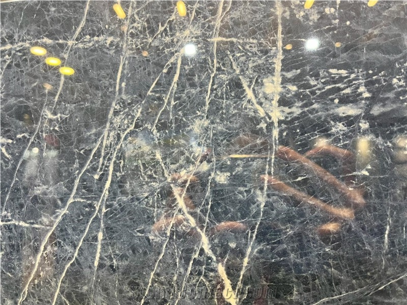 Spider Dark Grey Marble Slab