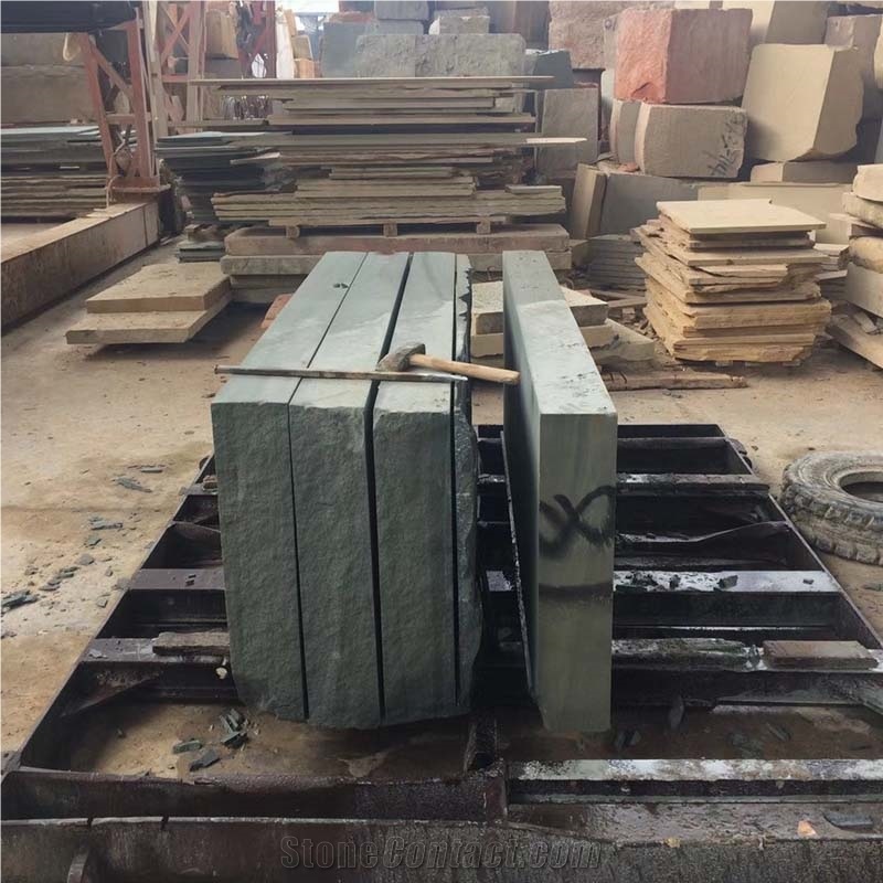 China Green Sandstone Tile Slabs Polished