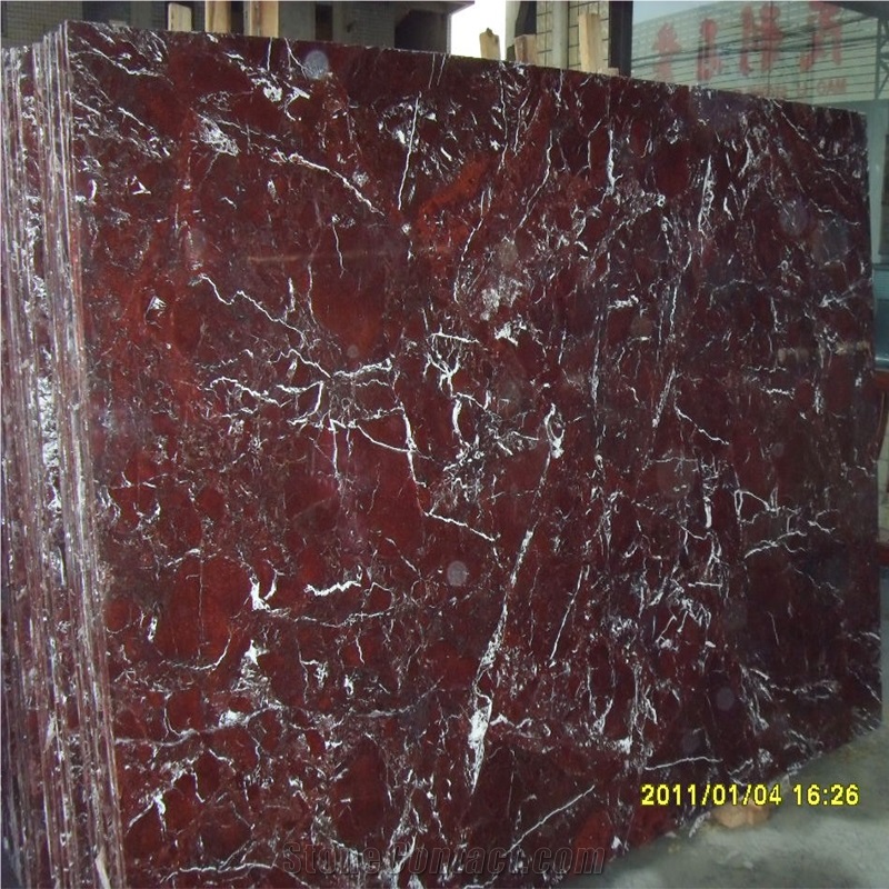Elazig Cherry Rosso Levanto Red Marble Slab Tiles