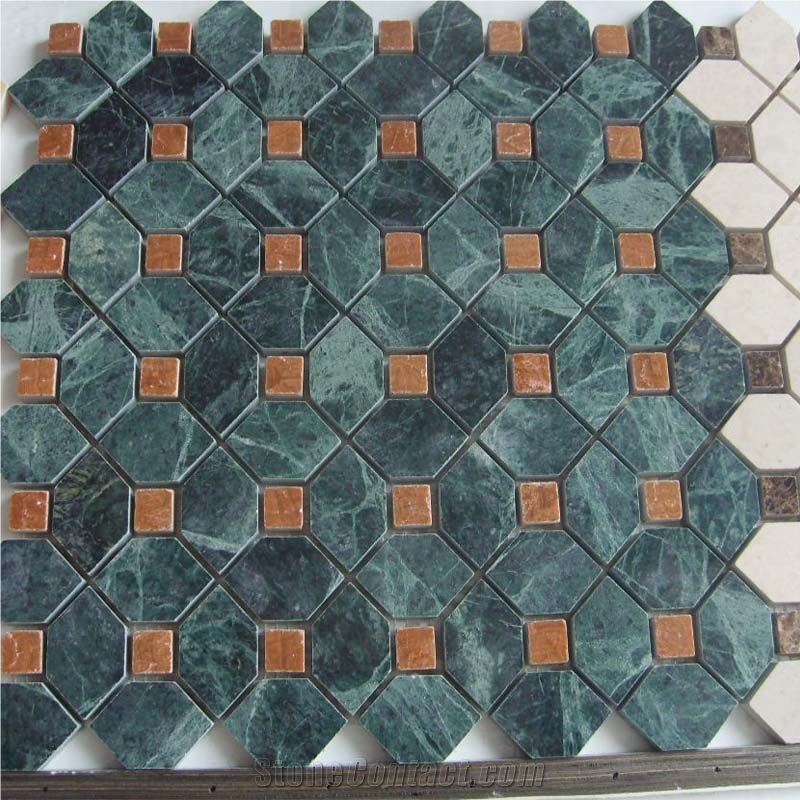 Multi Color Hexagon Mosaic Tiles