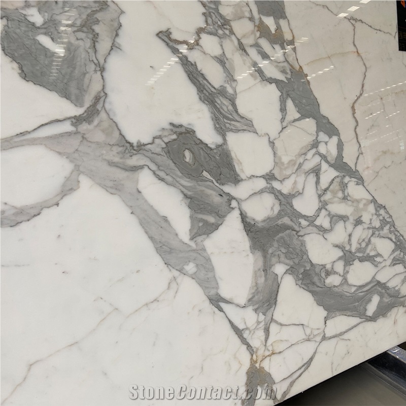 Natural Marmi Bianco Calacatta Marble Slab Tiles