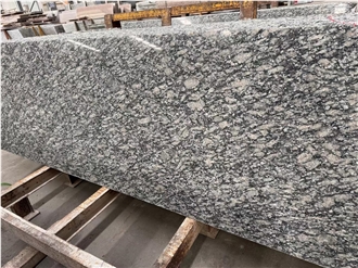 Sea Wave Flower White Granite Slab Tiles