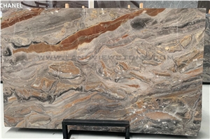 Arabescato Orobico Rosso Marble Slabs