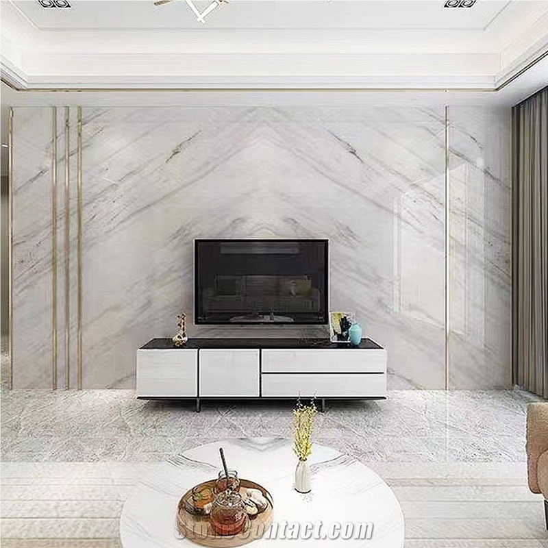 Chinese Rainbow Guangxi White Marble Slabs & Tiles