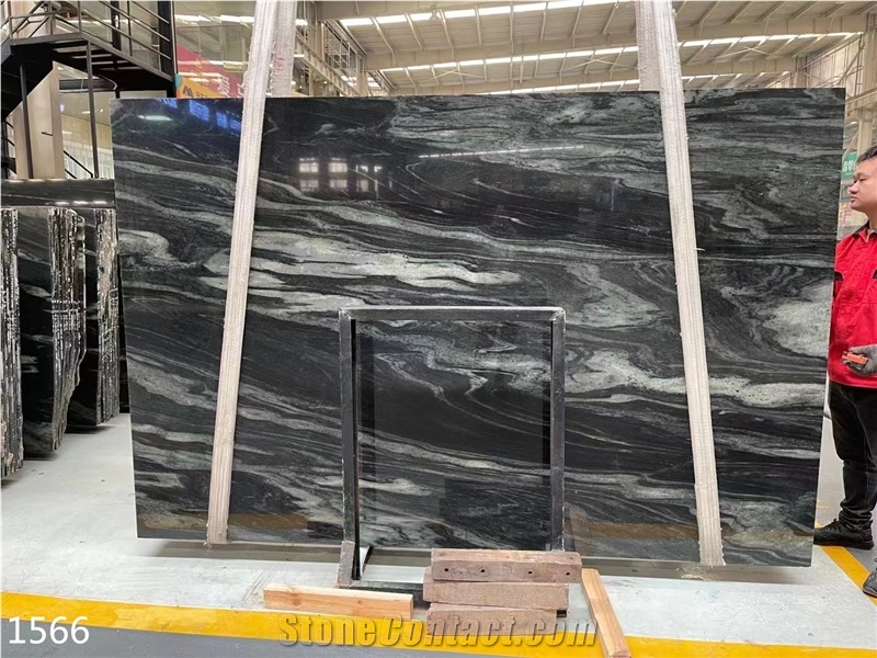 China Galaxy Green Granite Slabs Wall Decoration Use