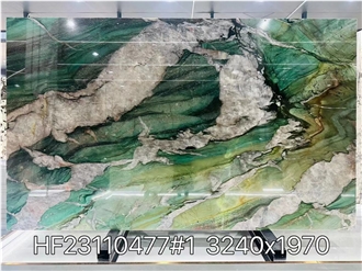 Fuchsite Crystal Quartzite Slabs Patek Philippe Green