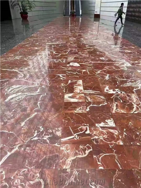 Rosso Lepanto Marble Slab Wall Tiles