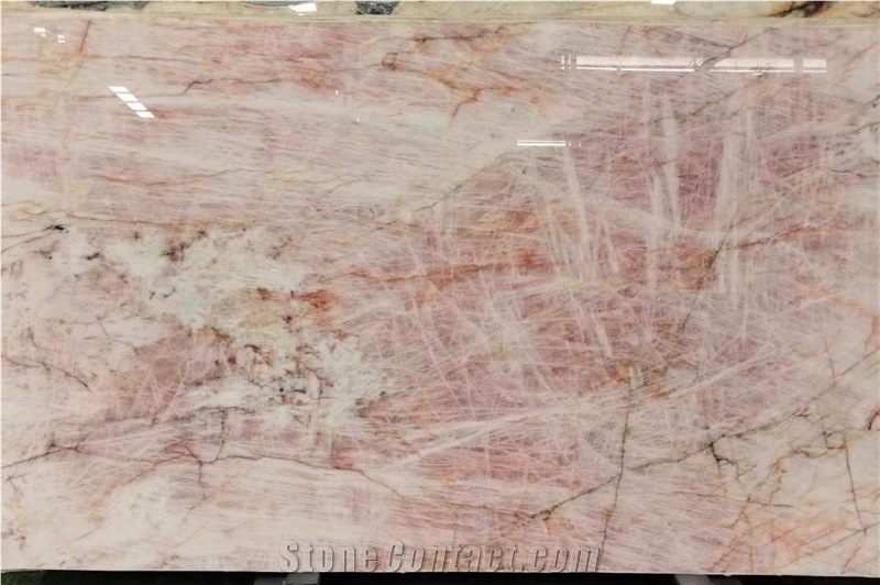 Pink Crystal Quartzite Slabs