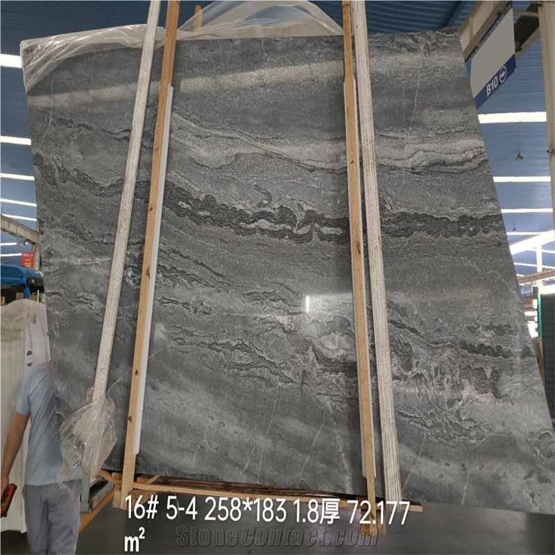 China Grey Wood Grain Marble For Floor Tile