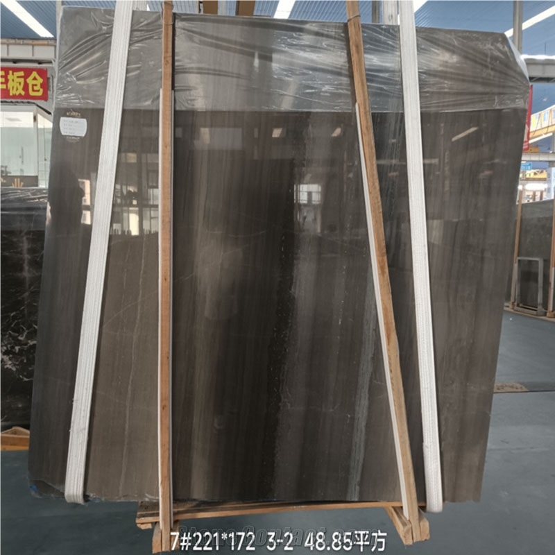 China Grey Wood Grain Marble For Floor Tile
