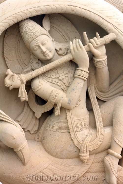 Krishna Sculpture Relief