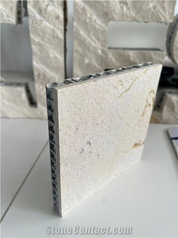 Jerusalem Gold Limestone Tile Laminated Honeycomb Backing