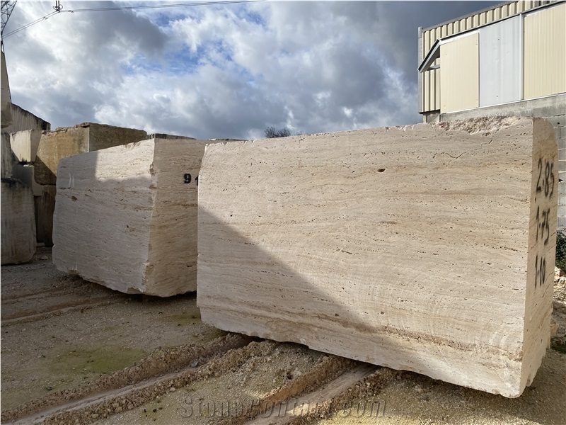 Cream Travertine Blocks