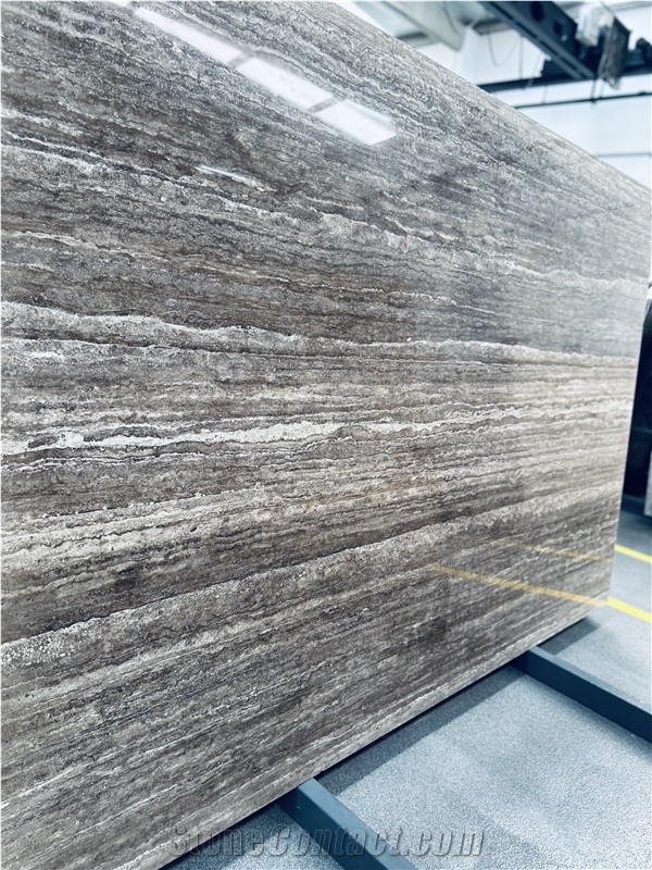 Silver Travertine Slabs