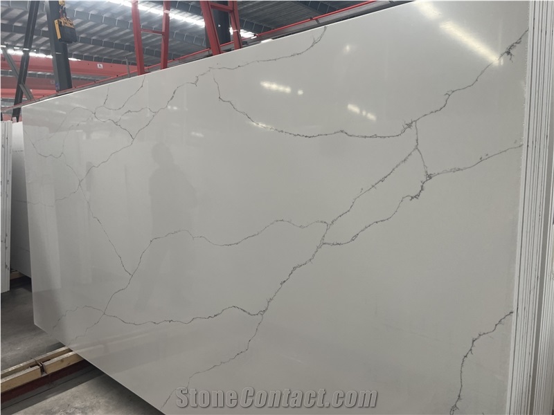 Beautiful Quartz Tile Marble-Look YM6646 Quartz Slabs