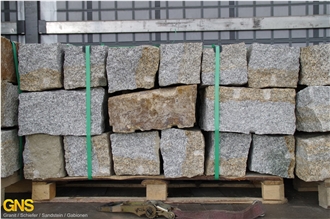 Silesian Gray-Yellow Granite Masonry Wall Stones