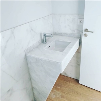 Blanco Ibiza Marble Bathroom Vanity Unite