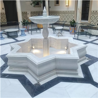 Hotel Fountain In Blanco Macael Marble
