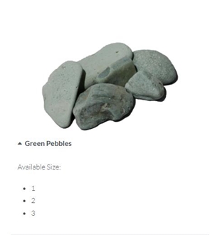 Green Natural Stone Pebbles