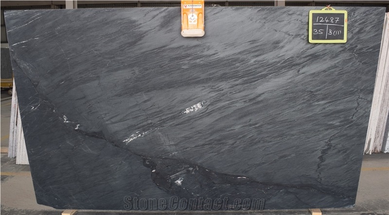 Black Marine Honed Granite Slabs