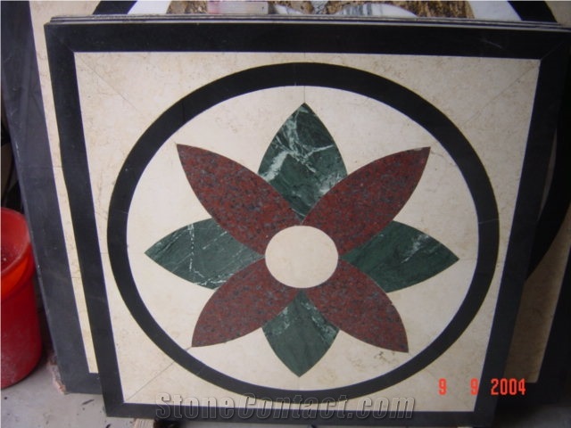 China Factory Directly Waterjet Marble Medallion For Project