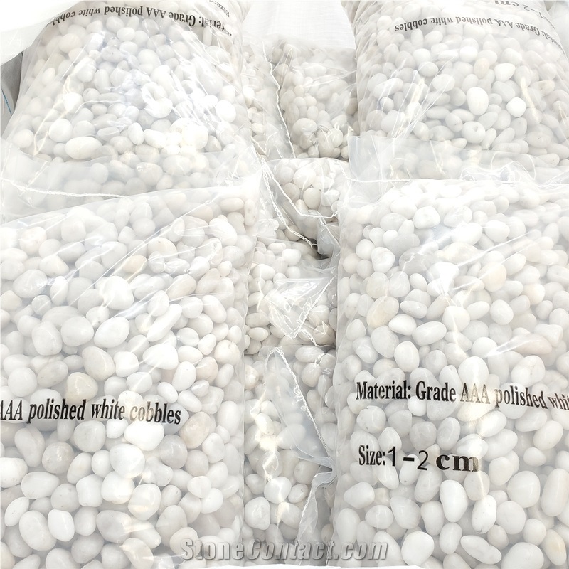 China Hot Sale Cheap White Pebble Stone For Garden