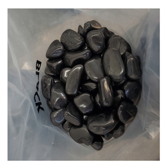High Polished Black Garden River Pebble Stone