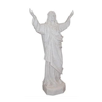 Life Size Garden Decoration Mrable Customs Jesus Statue